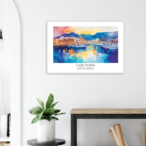 Cape Town Wooden Framed Poster