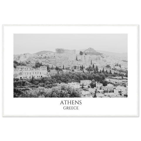 Athens Black & White Framed Poster