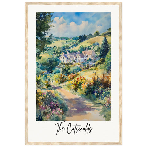 The Cotswolds Wooden Framed Poster