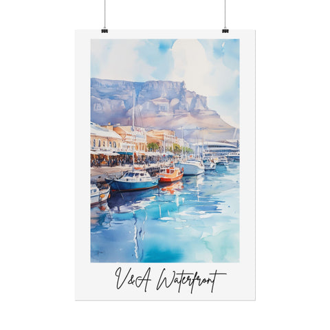 Waterfront Cape Town Watercolor Poster