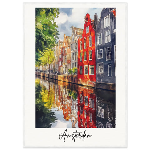 Amsterdam Wooden Framed Poster