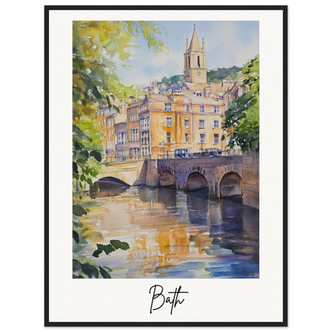 City of Bath Wooden Framed Poster