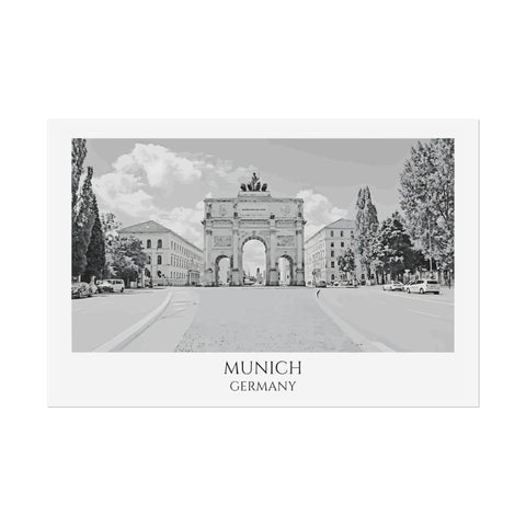 Munich B&W Poster