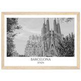 Barcelona Black & White Frame Poster