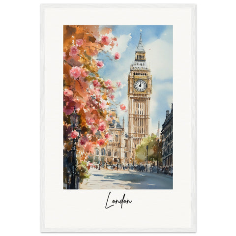 London Wooden Framed Poster