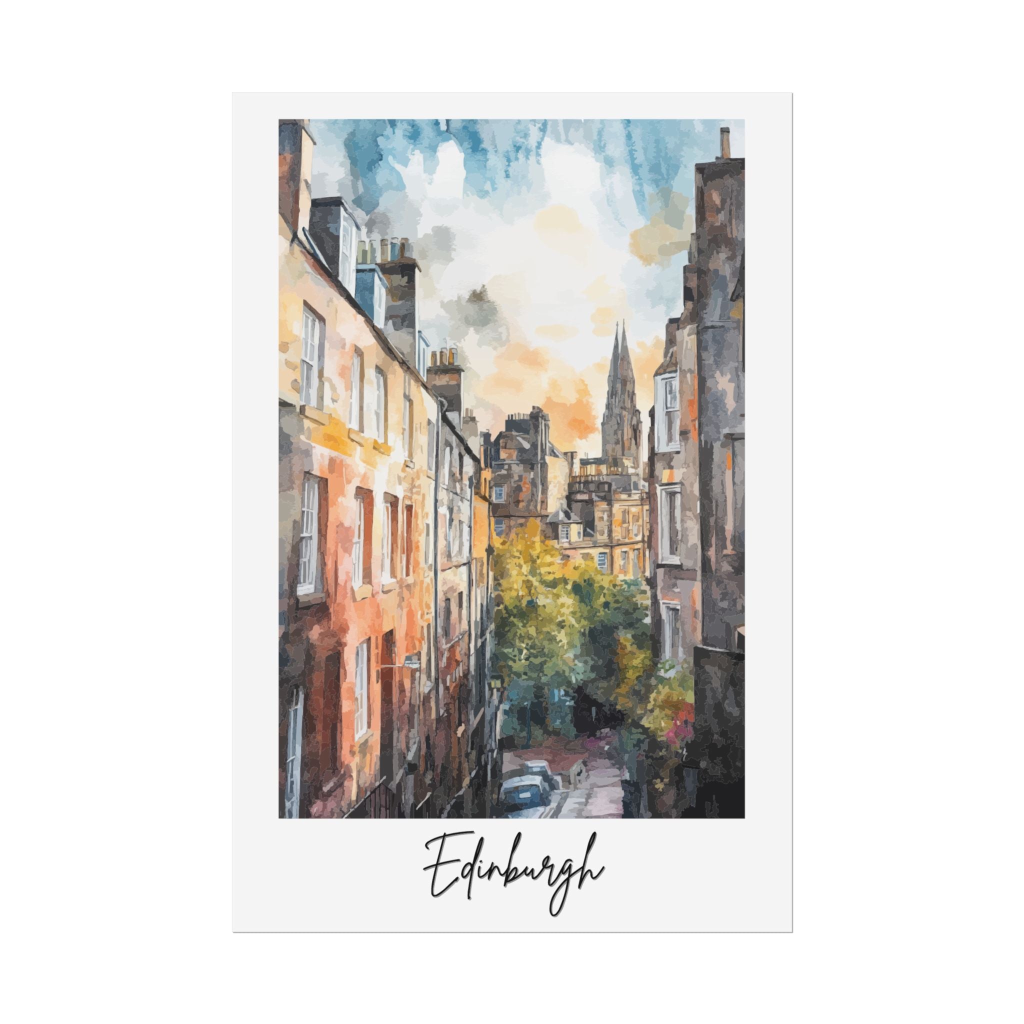 Edinburgh Watercolor Poster