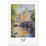 City of Bath Wooden Framed Poster