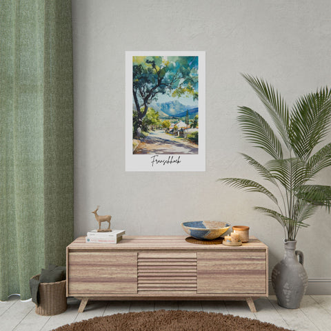 Franschhoek Watercolor Poster