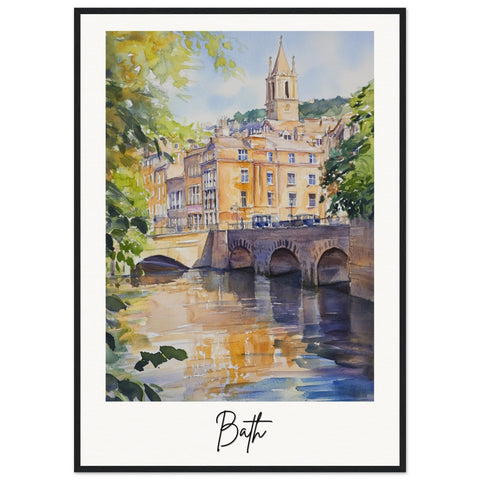 City of Bath Wooden Framed Poster