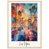 Las Vegas Wooden Framed Poster