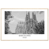 Barcelona Black & White Frame Poster