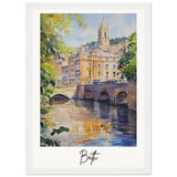 City of Bath Wooden Framed Poster