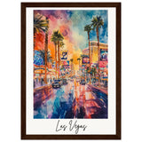 Las Vegas Wooden Framed Poster