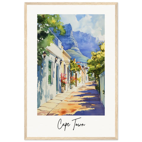 Cape Town Wooden Framed Poster