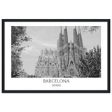 Barcelona Black & White Frame Poster