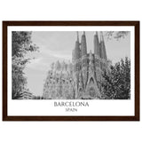 Barcelona Black & White Frame Poster