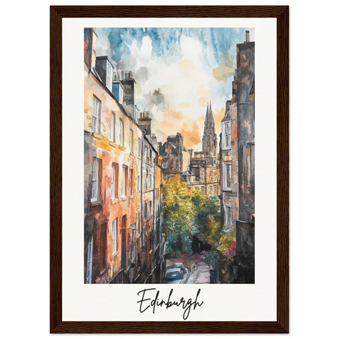 Edinburgh Wooden Framed Poster