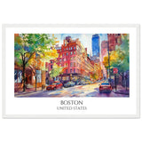 Boston Wooden Framed Poster