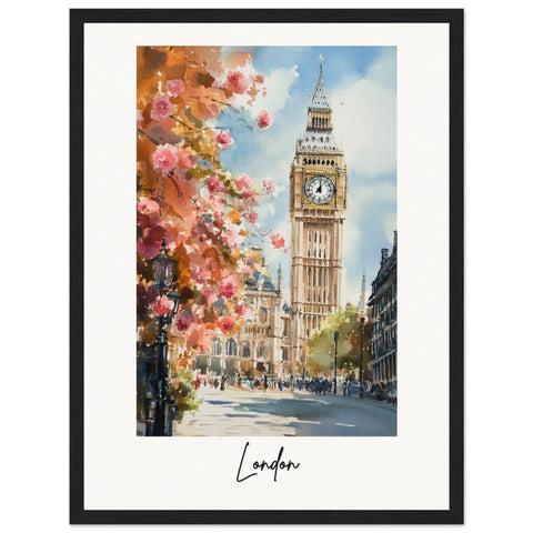 London Wooden Framed Poster