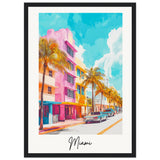 City of Miami Wooden Framed Poster