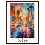 Las Vegas Wooden Framed Poster