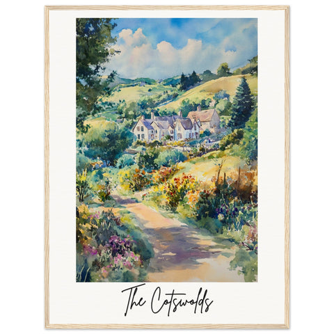 The Cotswolds Wooden Framed Poster