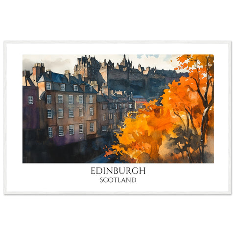 Edinburgh Wooden Framed Poster