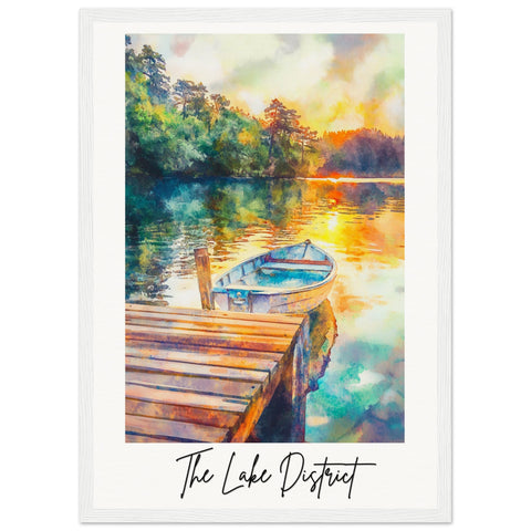 The Lake District Wooden Framed Poster