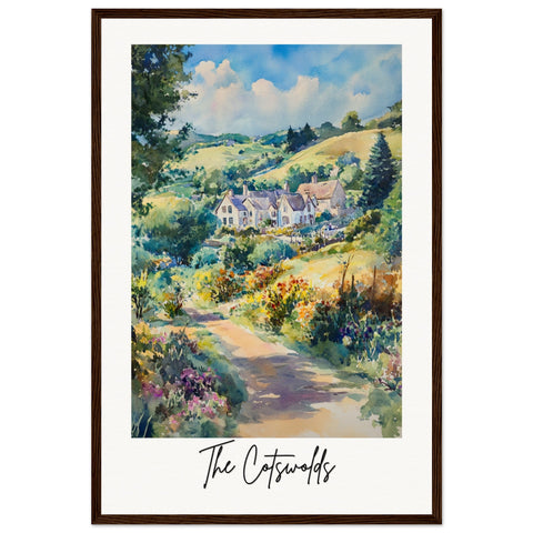 The Cotswolds Wooden Framed Poster