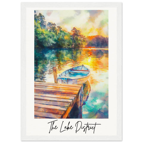 The Lake District Wooden Framed Poster