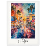 Las Vegas Wooden Framed Poster