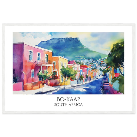 Bo-Kaap Wooden Framed Poster