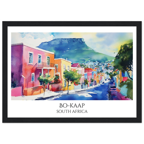 Bo-Kaap Wooden Framed Poster