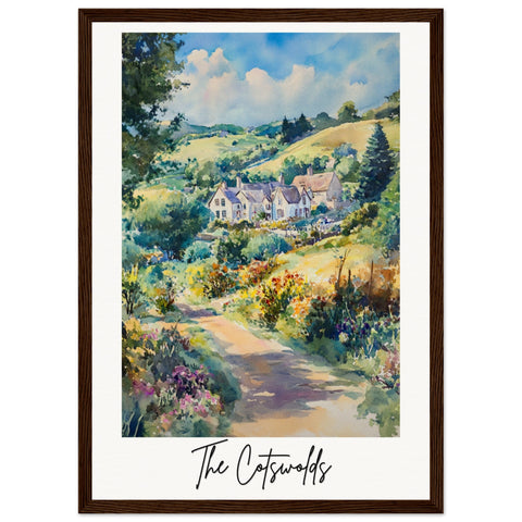 The Cotswolds Wooden Framed Poster