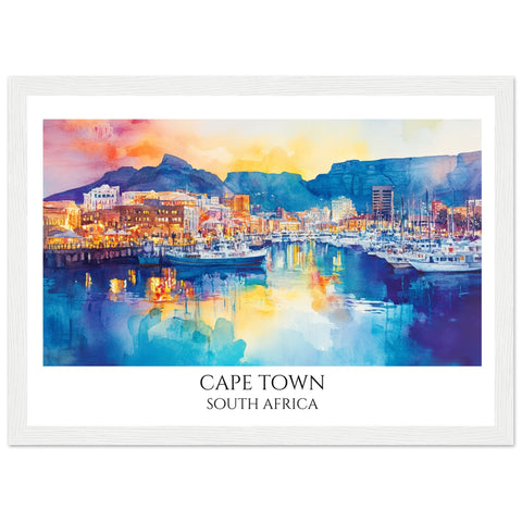 Cape Town Wooden Framed Poster