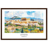 Athens Wooden Framed Poster