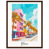 City of Miami Wooden Framed Poster