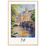 City of Bath Wooden Framed Poster