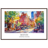 Boston Wooden Framed Poster