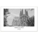 Barcelona Black & White Frame Poster