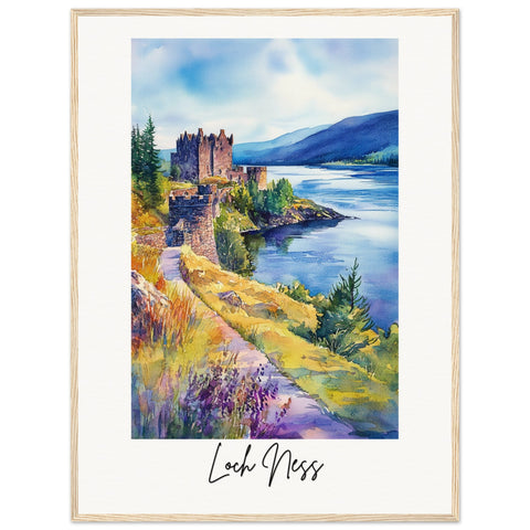 Loch Ness Wooden Framed Poster