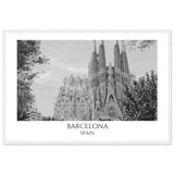 Barcelona Black & White Frame Poster