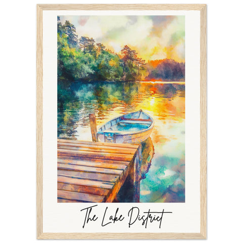 The Lake District Wooden Framed Poster