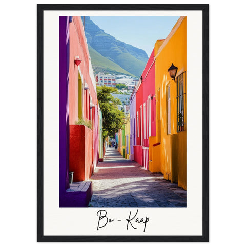 Bo-Kaap Wooden Framed Poster